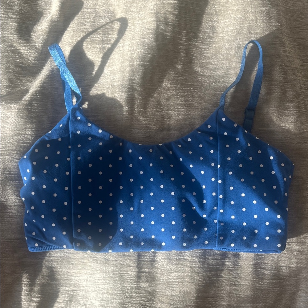 Echt Blue Polka Dot sports bra